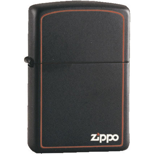 Zippo 11950 Zippo Logo Lighter with Matte Black Finish