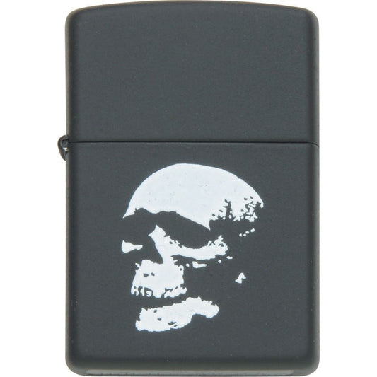 Zippo 81068 Skull Logo Zippo Lighter with Black Matte Finish