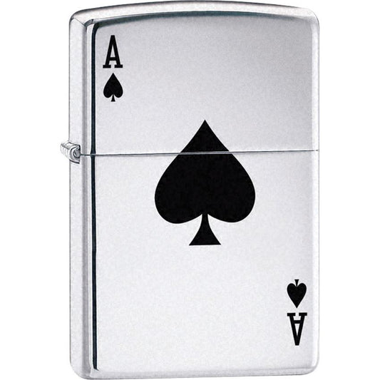 Zippo 24011 Lucky Ace with High Polished Chrome Finish