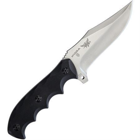 Defcon 006 Hydra D2 Fixed Blade Knife with Black Sculpted G10 Handle