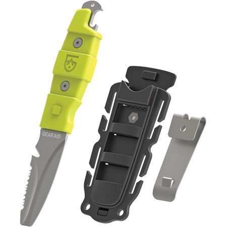 Gear Aid 62065 AKUA Paddle/Dive Knife with Green Handle