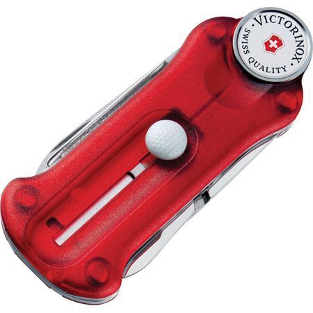 Swiss Army 07052TX5 Lifestyle Golf Divot Multi-Tool with Ruby Red Translucent Handle