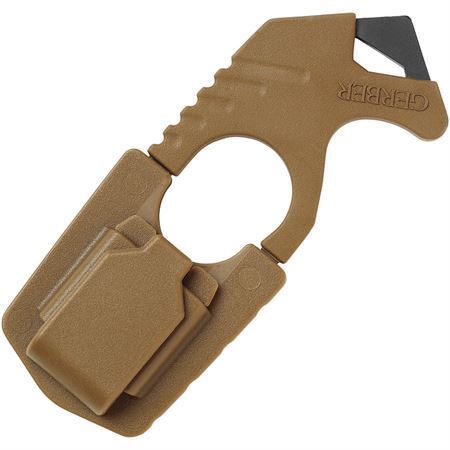 Gerber 0132 Strap Cutter Coyote Brown with Stainless Steel Construction