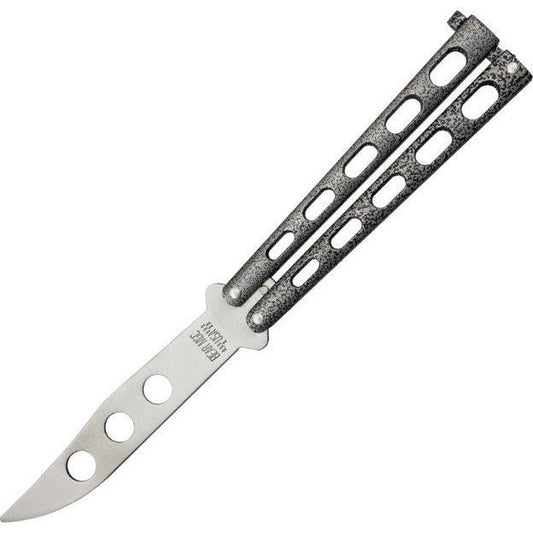 Bear & Son 114TR Butterfly Trainer Folding Pocket Knife with Silver Vein Die Cast Meal Handle