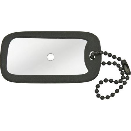 TOPS SME05 Highly Reflective Signal Mirror Black Bead Keychain