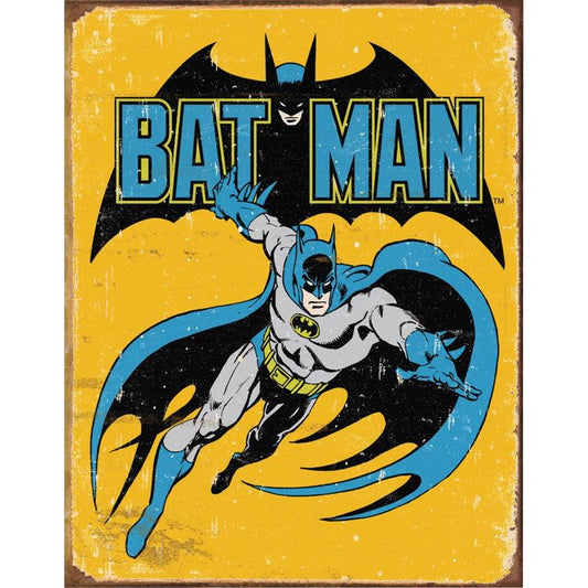 Tin Sign 1357 Batman - Retro Rich Vibrant Colors and Heavy Embossing Tin Sign