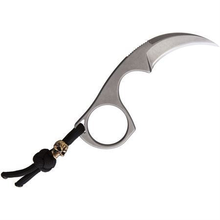 Bastinelli Creations 06Z Diagnostic Karambit Skull One Piece Fixed Blade Knife Handles