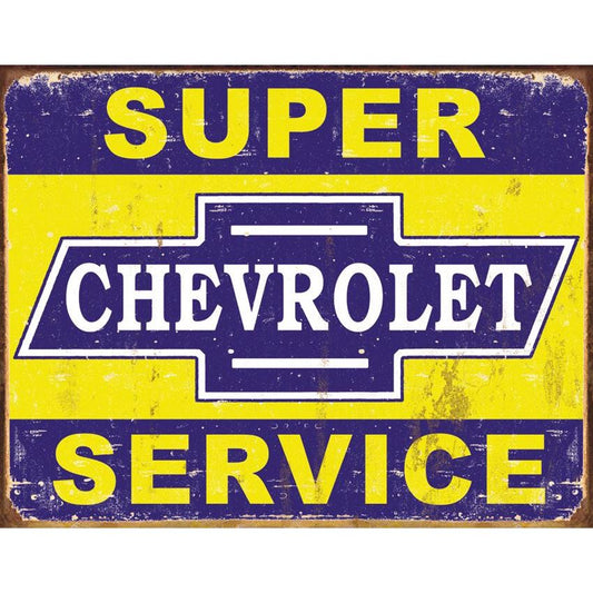 Tin Sign 1355 Tin Sign Super Chevy Service