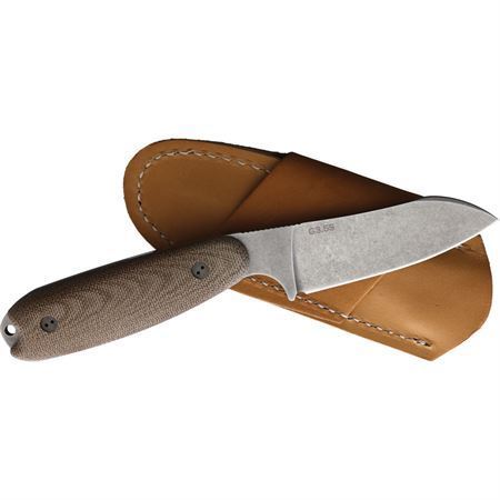 Bradford 35SF104 Guardian 3.5 Stonewash Fixed Blade Knife Natural Linen Handles