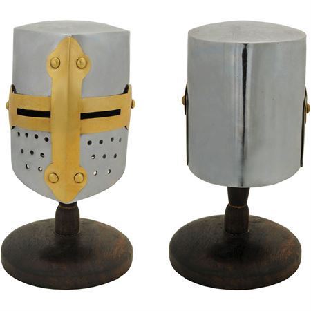 India Made 230974 Mini Crusader Helmet w/ Stand