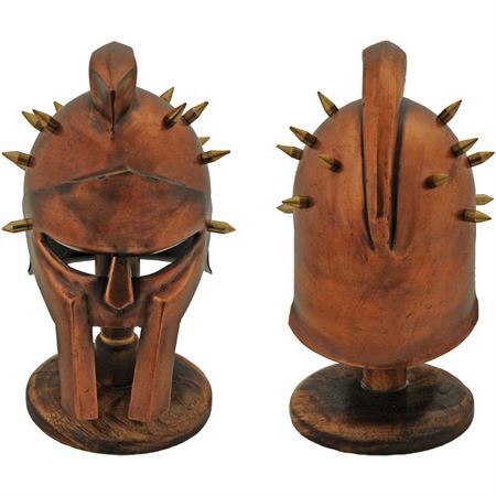 India Made 230975 Mini Gladiator Helmet w/ Stand