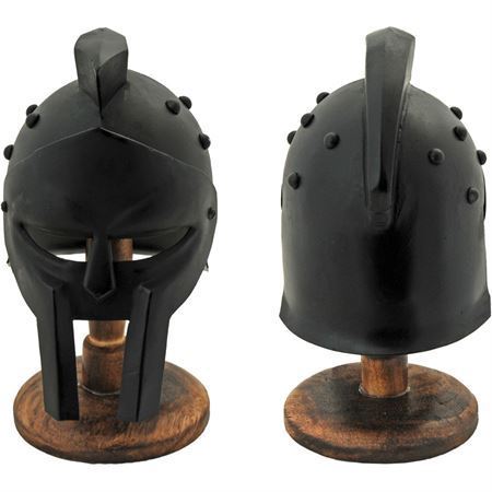 India Made 230976 Mini Gladiator Helmet w/ Stand