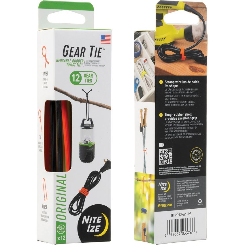 Nite Ize 03376 Gear Tie 12in Pro Pack