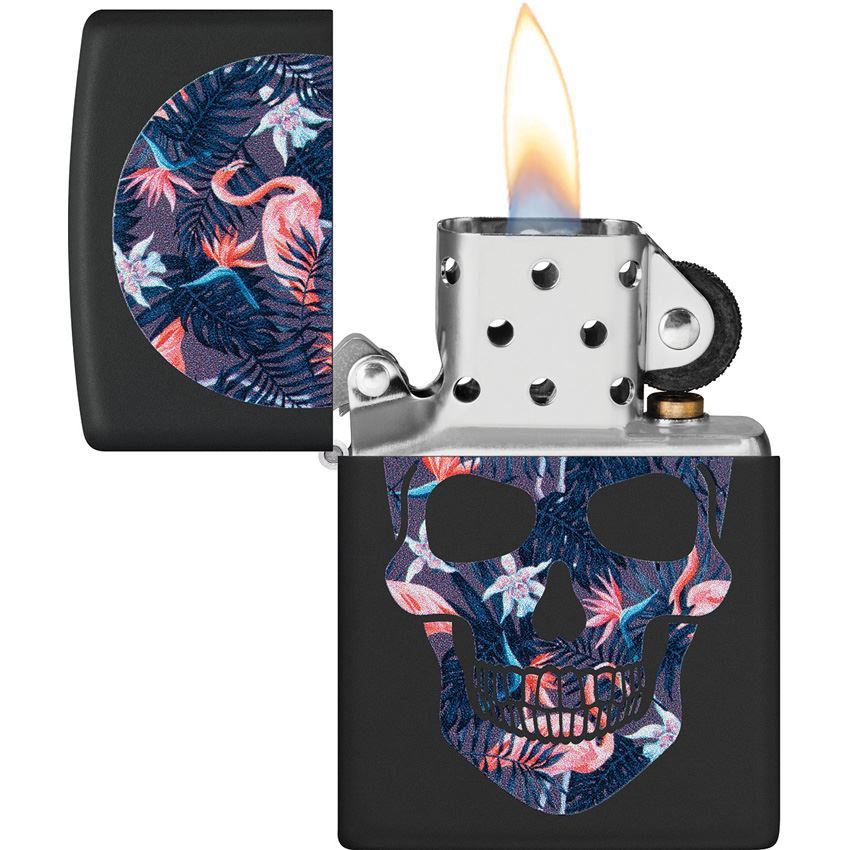 Zippo 71854 Flamingo Skull Lighter