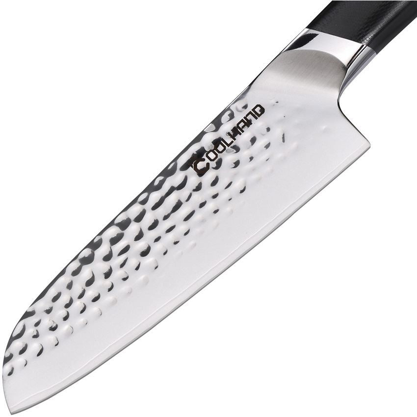 Coolhand 7197CG10 Santoku Fixed Blade Knife Black Handles