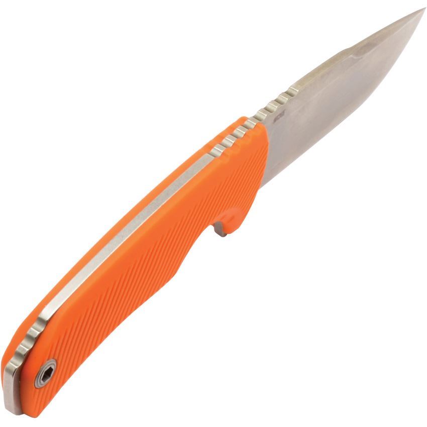 SOG 17060343 Tellus Stonewash Fixed Blade Knife Orange Handles