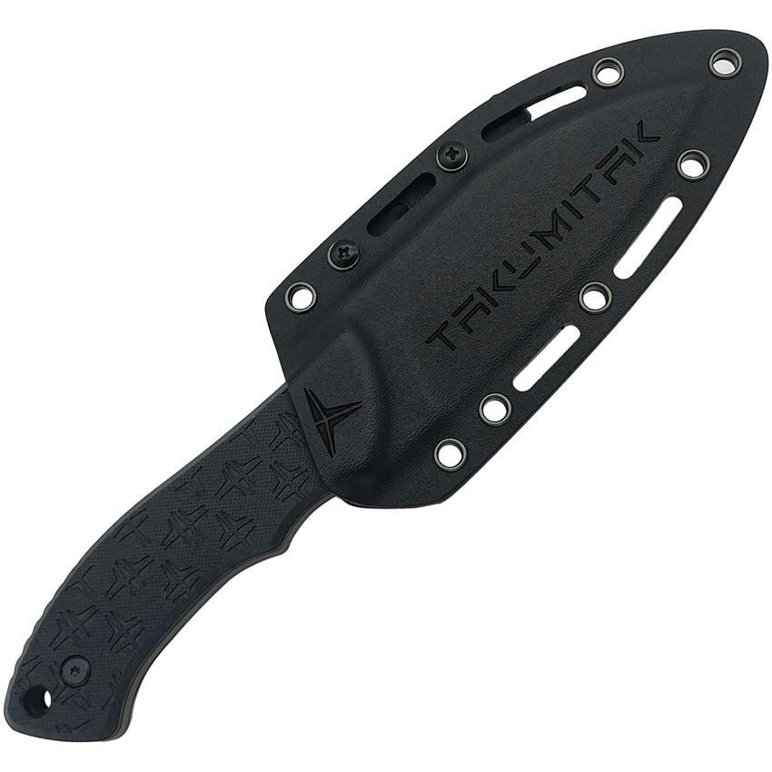 Takumitak 206BK Day500 Black Fixed Blade Knife Black Handles