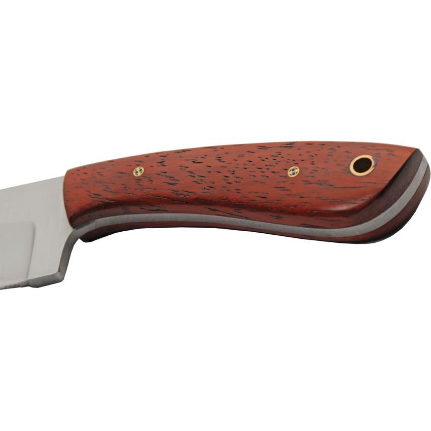 Pakistan 203487 Skinner Mahogany Satin Fixed Blade Knife Wood Handles