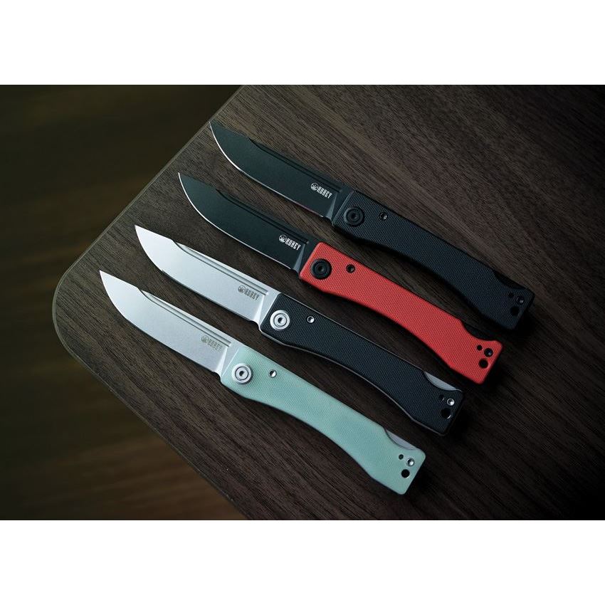 Kubey 2102C Akino Lockback Knife Red G10 Handles