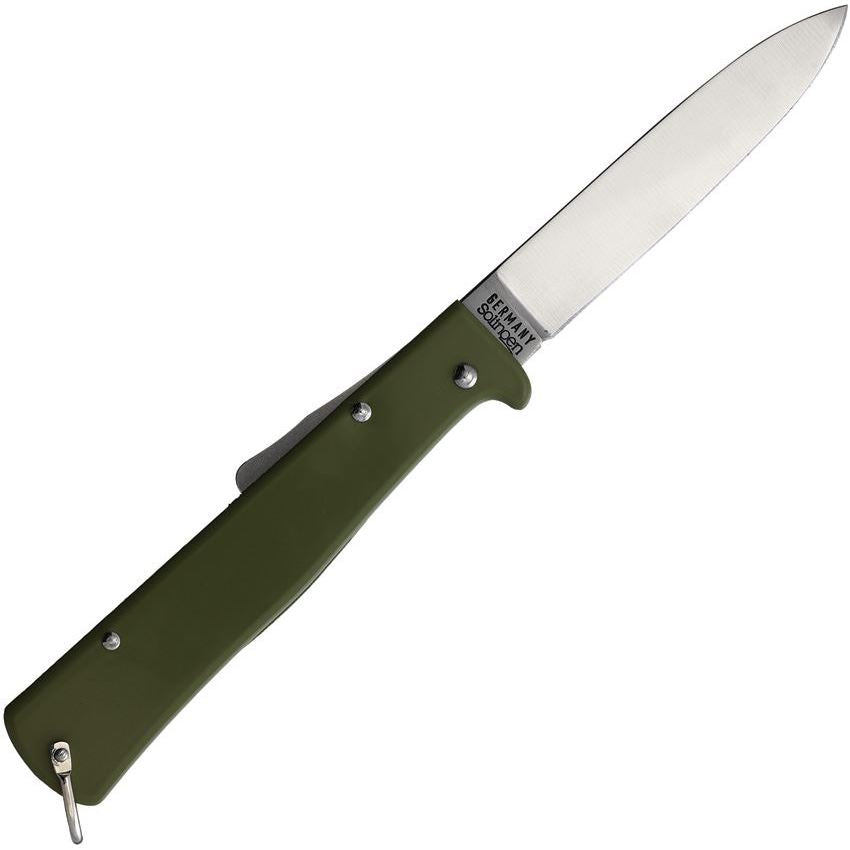 OTTER-Messer 10426KOL Large Carbon Steel Mercator Lockback Knife Olive Handles