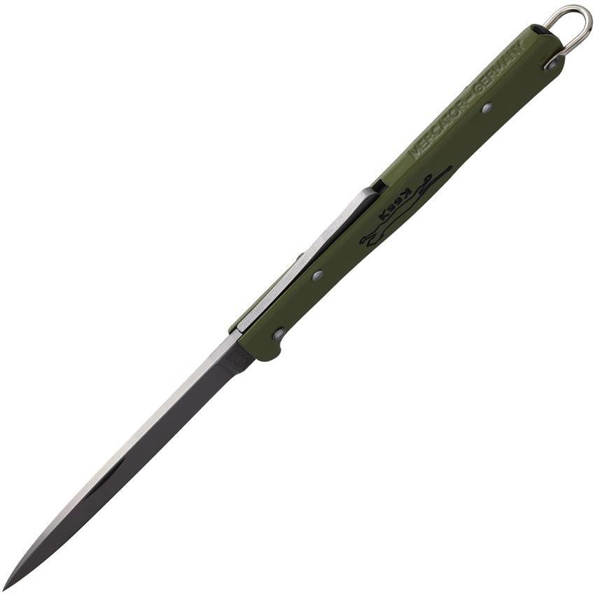 OTTER-Messer 10426KOL Large Carbon Steel Mercator Lockback Knife Olive Handles