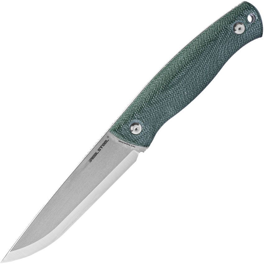 Real Steel 3851G Pathfinder Satin Fixed Blade Knife Green Handles