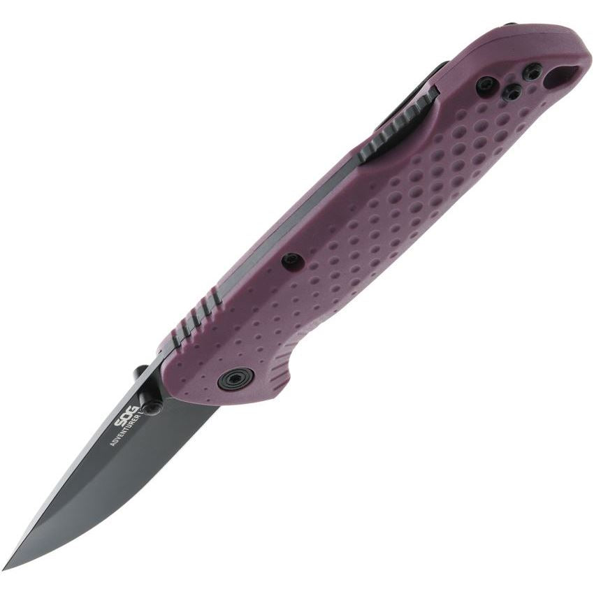 SOG 13110443 Adventure Lockback Knife Purple Handles