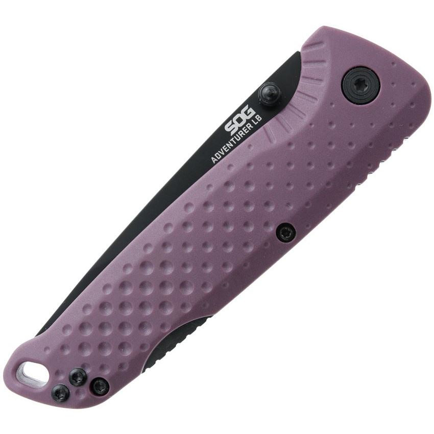 SOG 13110443 Adventure Lockback Knife Purple Handles