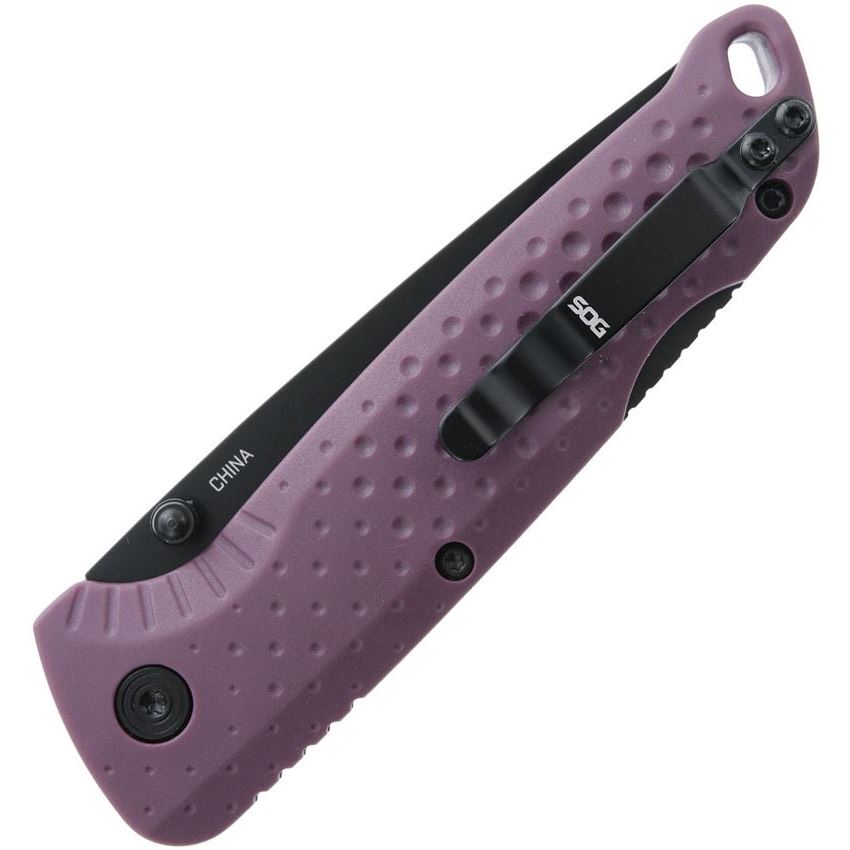 SOG 13110443 Adventure Lockback Knife Purple Handles