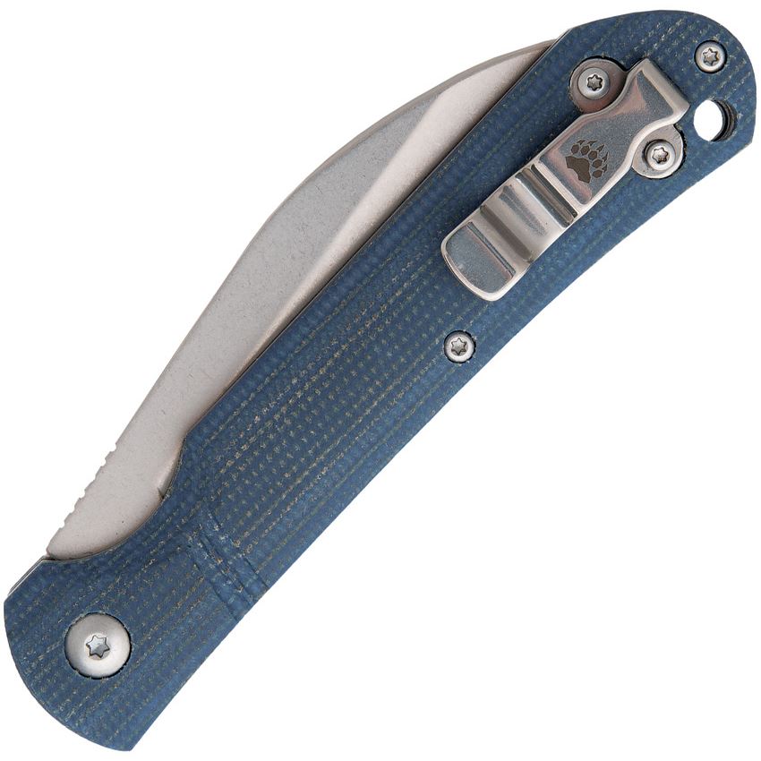 Bear & Son 484MB Wharncliffe Slip Joint Knife Blue Handles