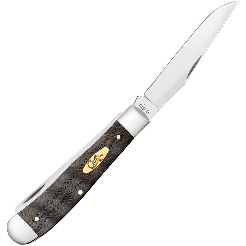 Case XX 14000 Trapper Knife Black Curly Oak Handles