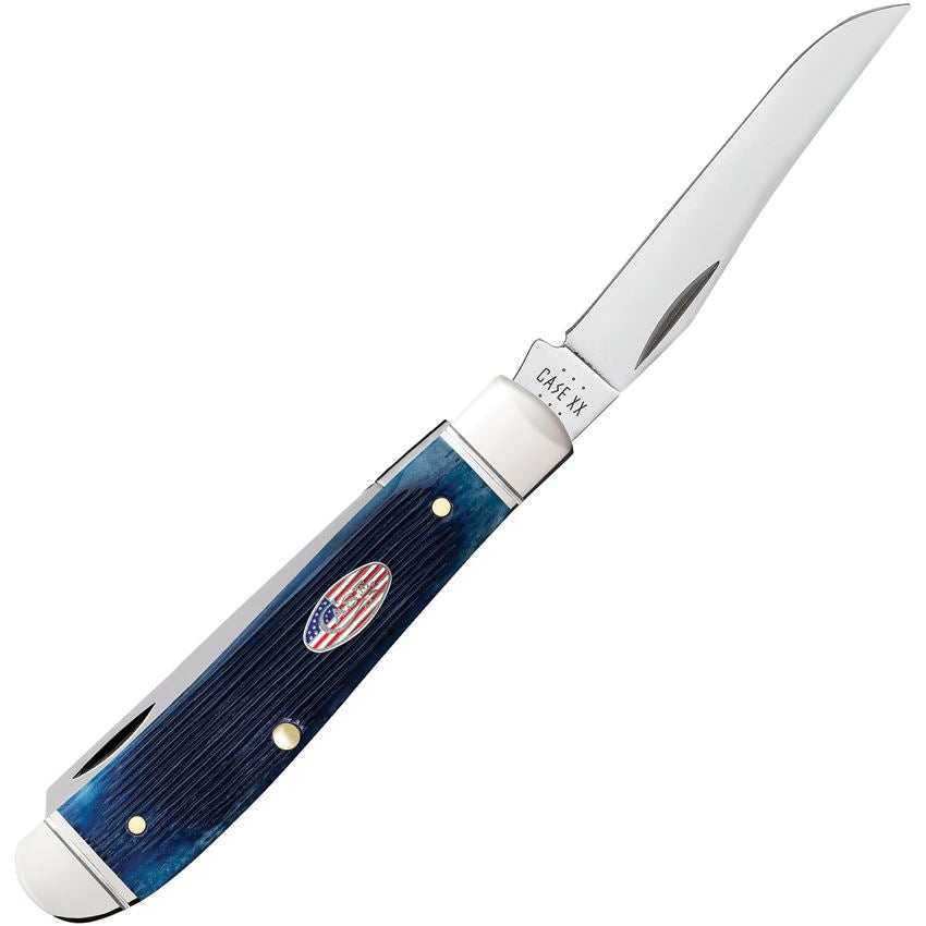 Case XX 10777 Mini Trapper Knife Navy Blue Handles