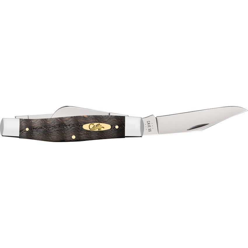 Case XX 14004 Stockman Knife Black Curly Oak Handles