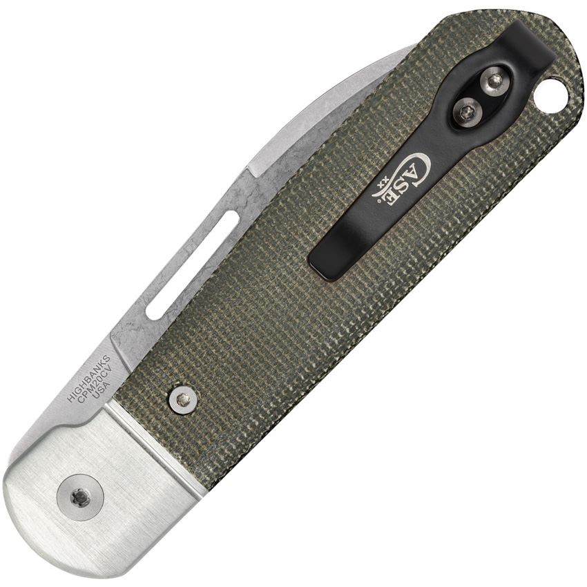 Case XX 42231 Highbanks Stonewashed Slip Joint Knife Green Handles