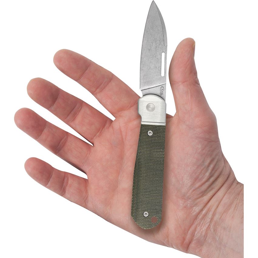 Case XX 42231 Highbanks Stonewashed Slip Joint Knife Green Handles