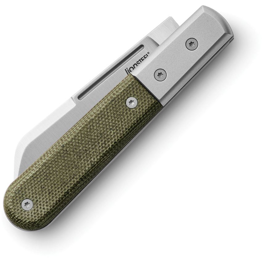 LionSTEEL CK0115CVG Barlow Knife Dom Green Micarta Handles