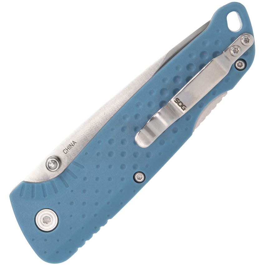 SOG 13110343 Adventure Lockback Knife Blue Handles