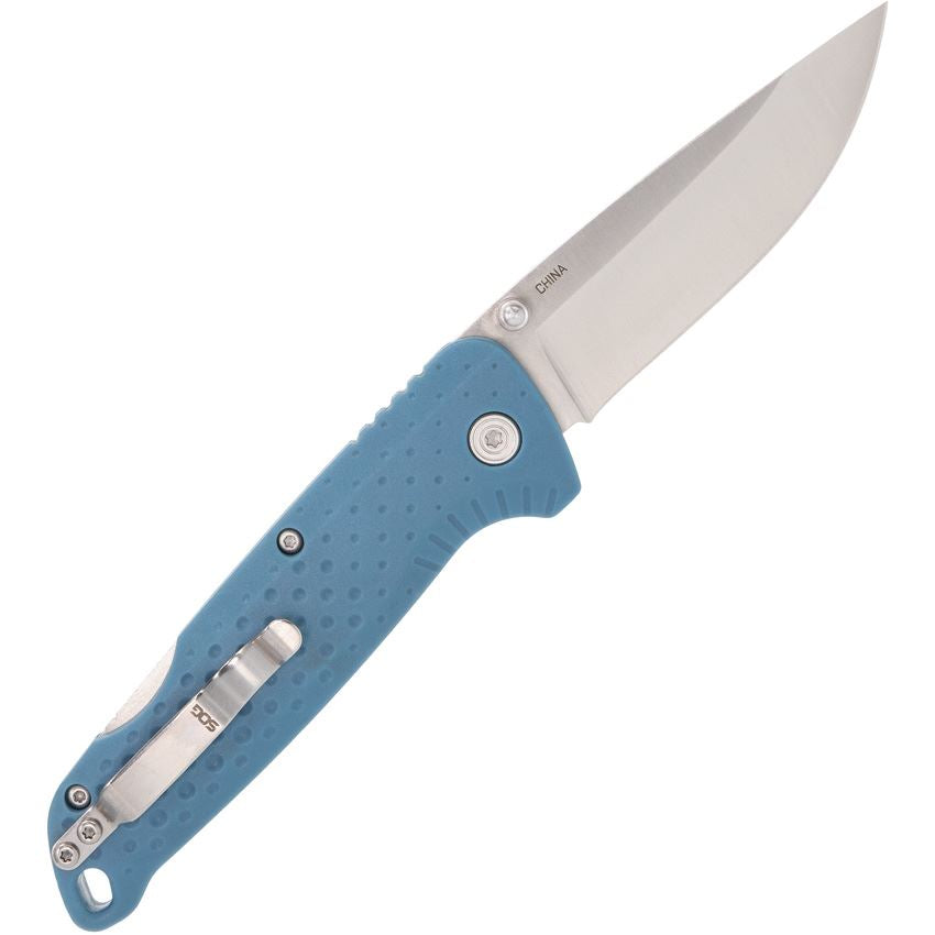 SOG 13110343 Adventure Lockback Knife Blue Handles