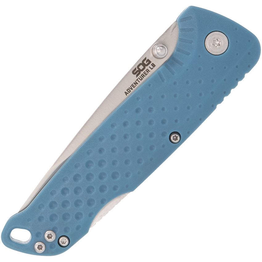 SOG 13110343 Adventure Lockback Knife Blue Handles