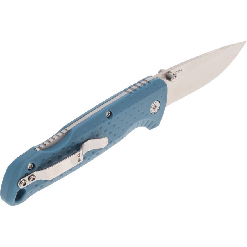 SOG 13110343 Adventure Lockback Knife Blue Handles