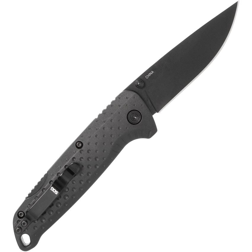 SOG 13110143 Adventure Lockback Knife Black Handles