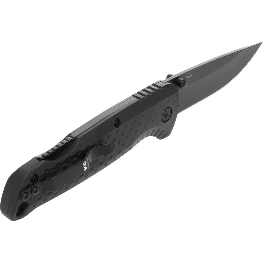 SOG 13110143 Adventure Lockback Knife Black Handles