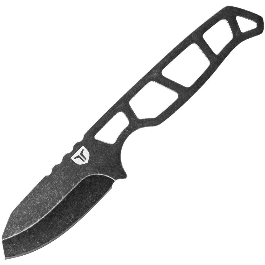 TRUE FXK1020 NEKKID Black Stonewashed Fixed Blade Knife Green Wrapped Handles