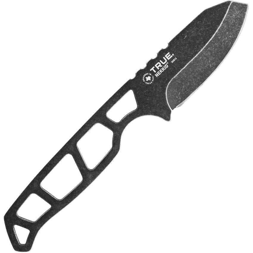 TRUE FXK1020 NEKKID Black Stonewashed Fixed Blade Knife Green Wrapped Handles