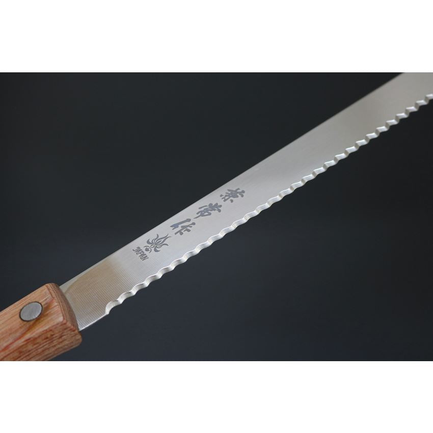 Kanetsune 364 Bread Knife Brown Wood Handles