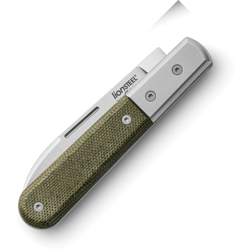 LionSTEEL CK0111CVG Barlow Knife Roundhead Green Handles