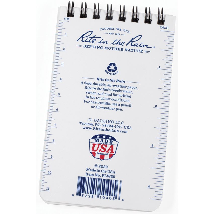 Rite in the Rain FLW35 Top Spiral Flag Notebook 3x5