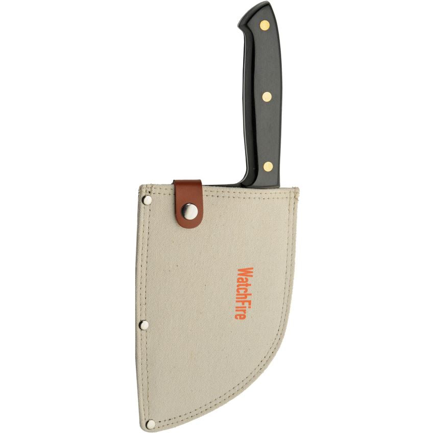 WatchFire 4000 Serbian Cleaver Black Wood Handles