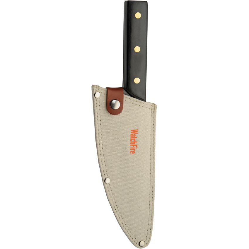 WatchFire 4001 Stozer Butcher Knife Black Wood Handles