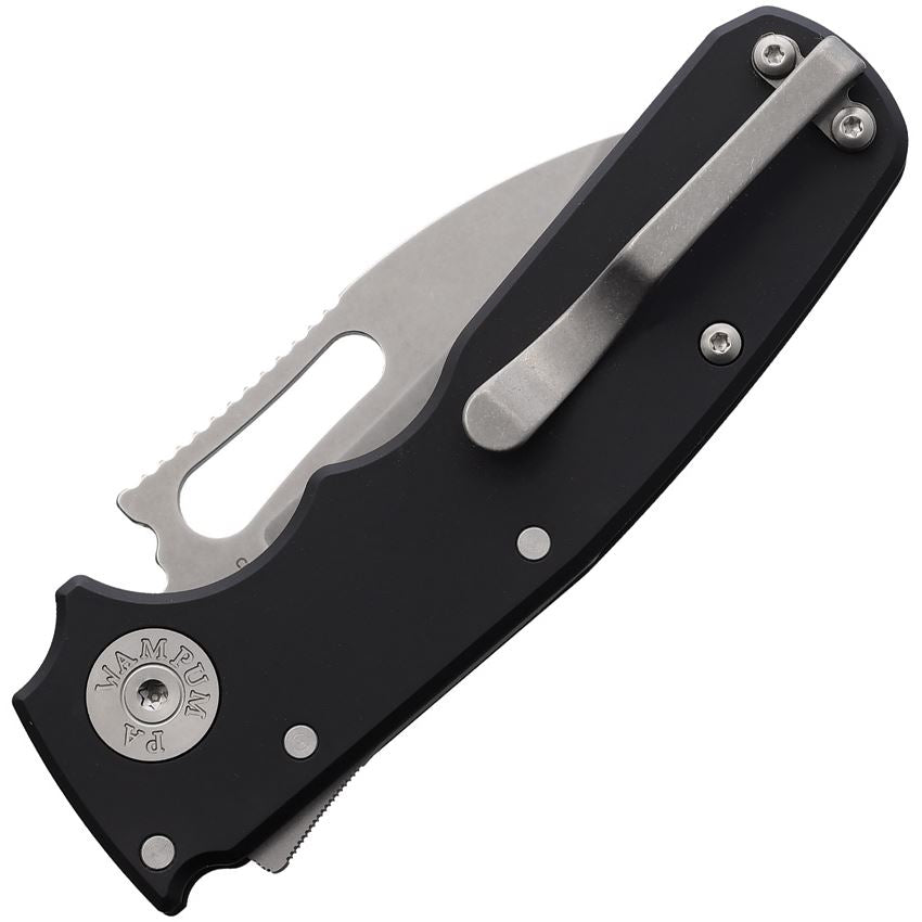 Demko 09699 AD 20.5 Stonewash Shark-Lock Knife 20V Black Handles